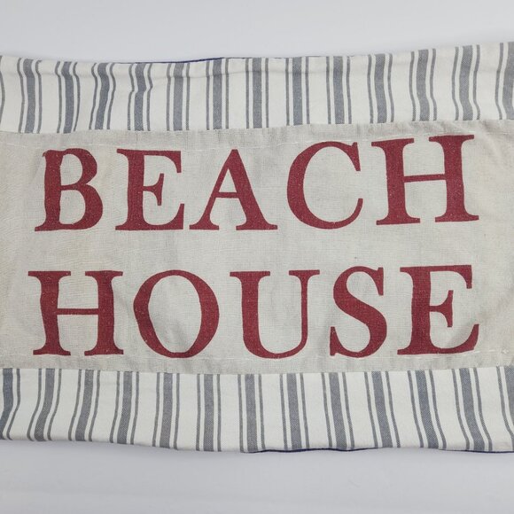 Bella Lux Pillow Cover Beach House Coastal Collection Lumbar 14" x 26" - Picture 2 of 9